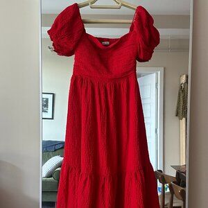 Abercrombie & Fitch Emerson Off-The-Shoulder Midi Dress New with Tags